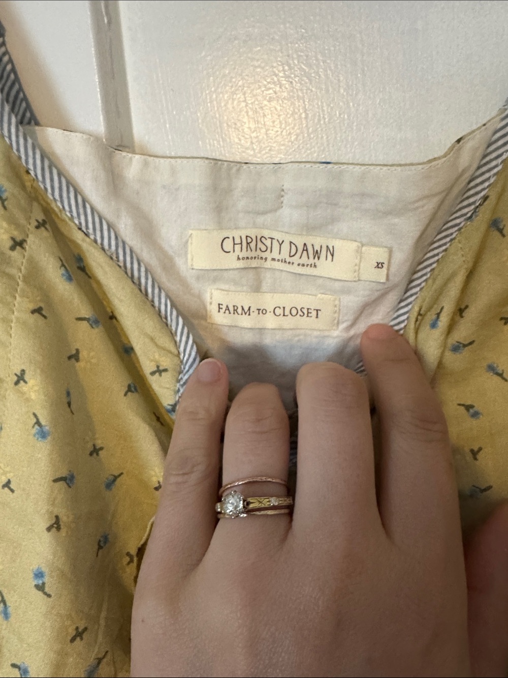 Christy Dawn Sage Green Tiered Maxi Dress with Tie Front - Picture 2 of 5